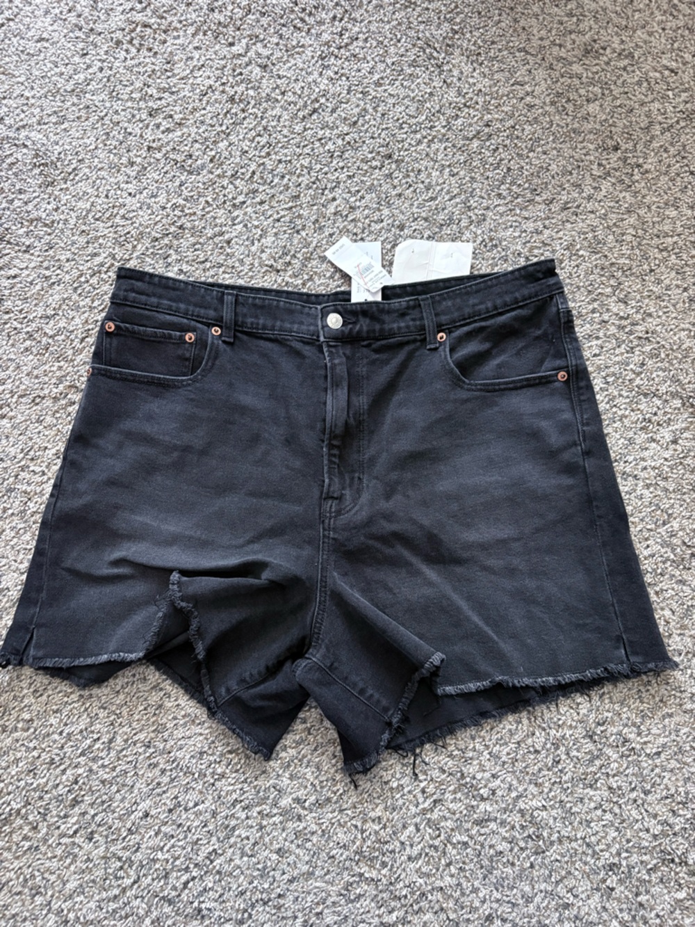 American Eagle Outfitters High Waist Black Denim Shorts